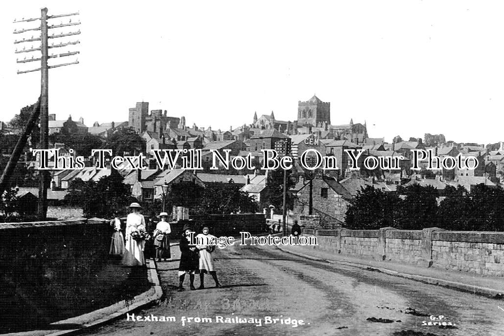 NO 2489 - Hexham From Railway Bridge, Northumberland