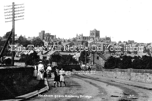 NO 2489 - Hexham From Railway Bridge, Northumberland