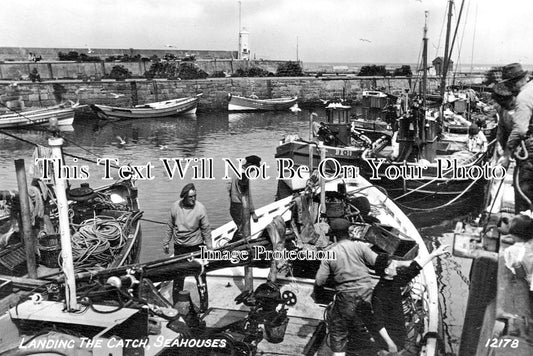 NO 2499 - Landing The Catch, Seahouses, Northumberland c1951
