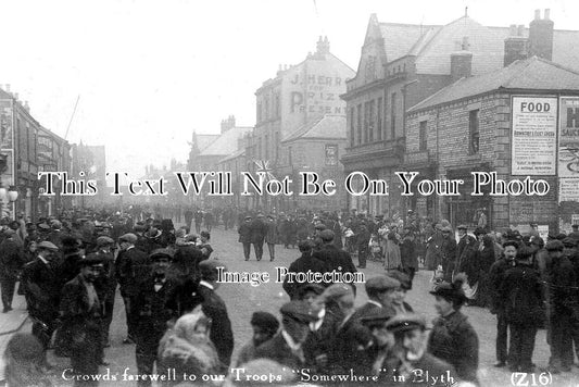 NO 2512 - Troops Off To War, Blyth, Northumberland WW1