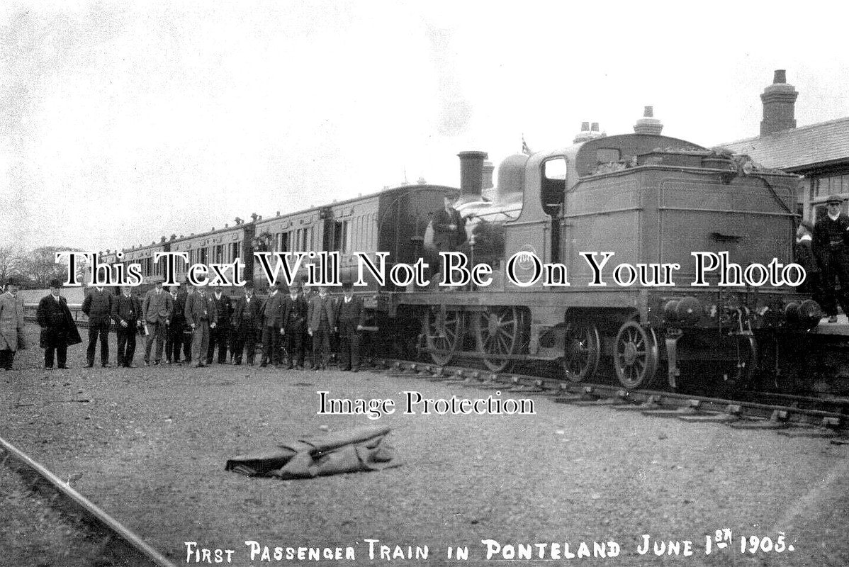 NO 2680 - First Passenger Train, Ponteland Railway Station, Northumber ...