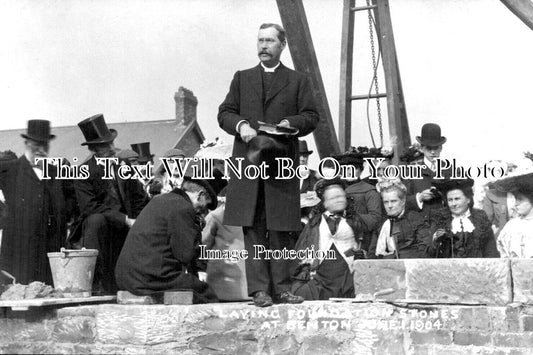 NO 2710 - Laying Foundation Stones, Benton, Northumberland 1904