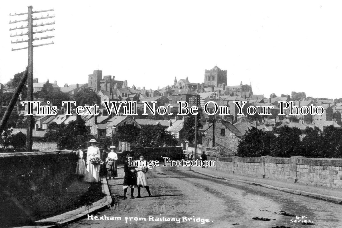 NO 2777 - Hexham From Railway Bridge, Northumberland