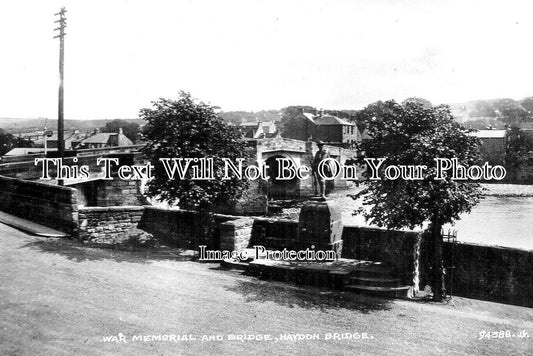 NO 2837 - War Memorial & Bridge, Haydon Bridge, Northumberland