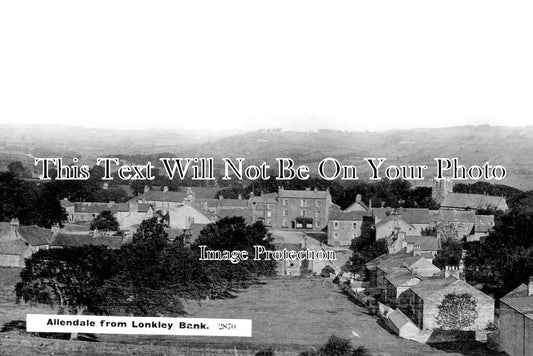 NO 2893 - Allendale From Lonkley Bank, Northumberland c1921