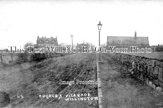 NO 2974 - Church & Vicarage, Willington, Northumberland c1910
