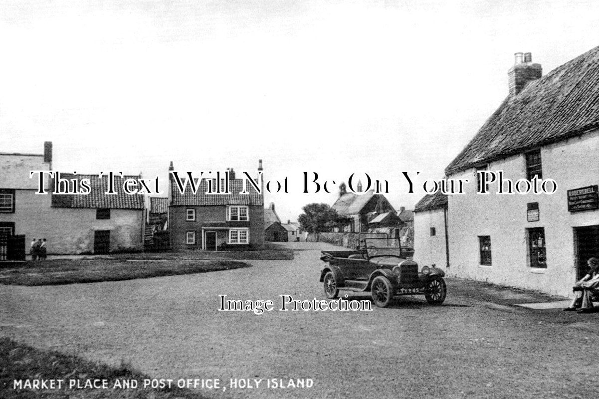 NO 3088 - Market Place & Post Office, Holy Island, Northumberland