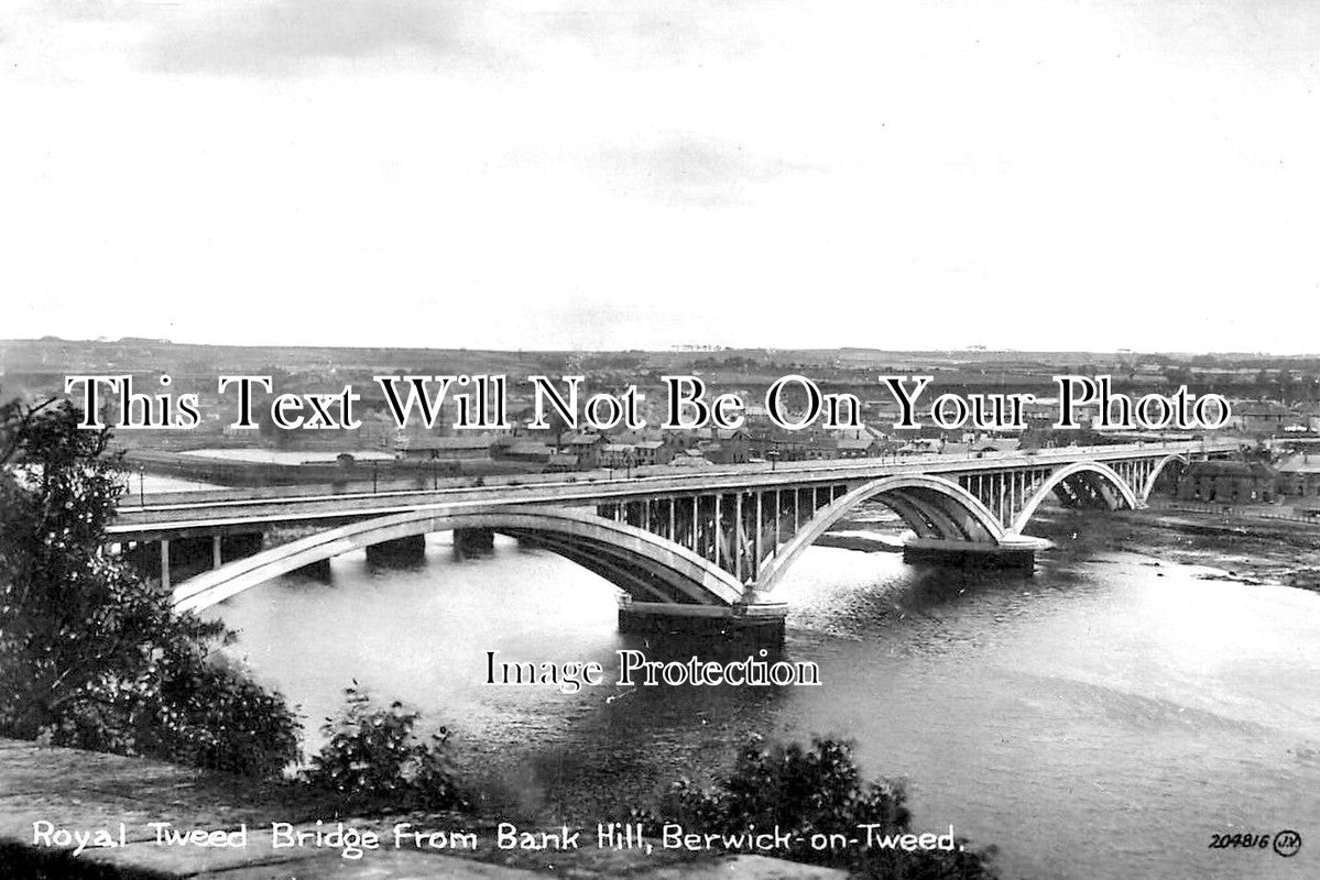 NO 3096 - Royal Tweed Bridge From Bank Hill, Berwick On Tweed