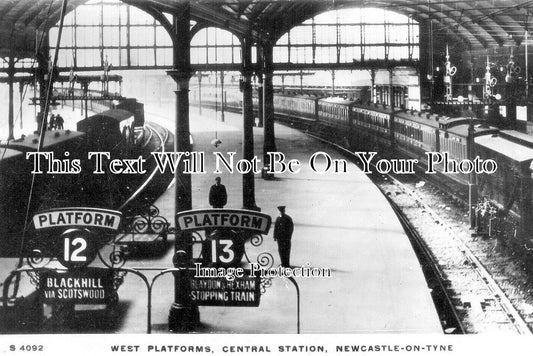 NO 3122 - West Platforms, Newcastle Central Railway Station