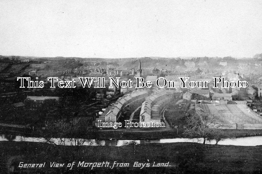 NO 401 - General View Of Morpeth From Bay's Land, Northumberland