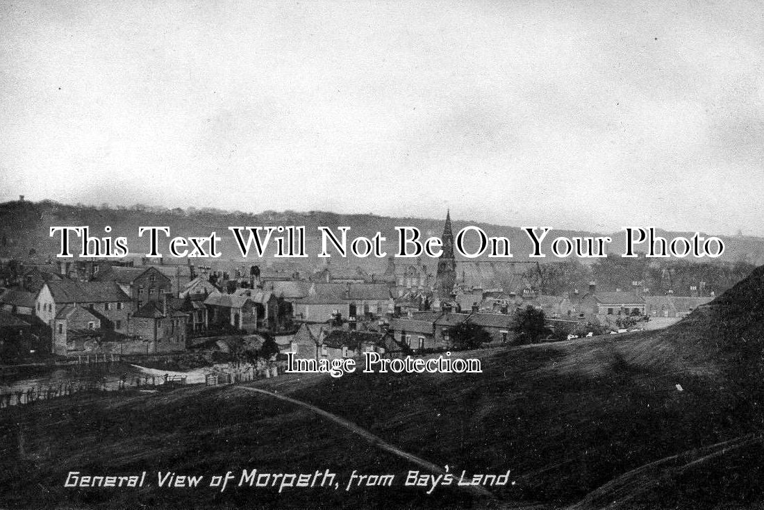NO 402 - General View Of Morpeth From Bay's Land, Northumberland