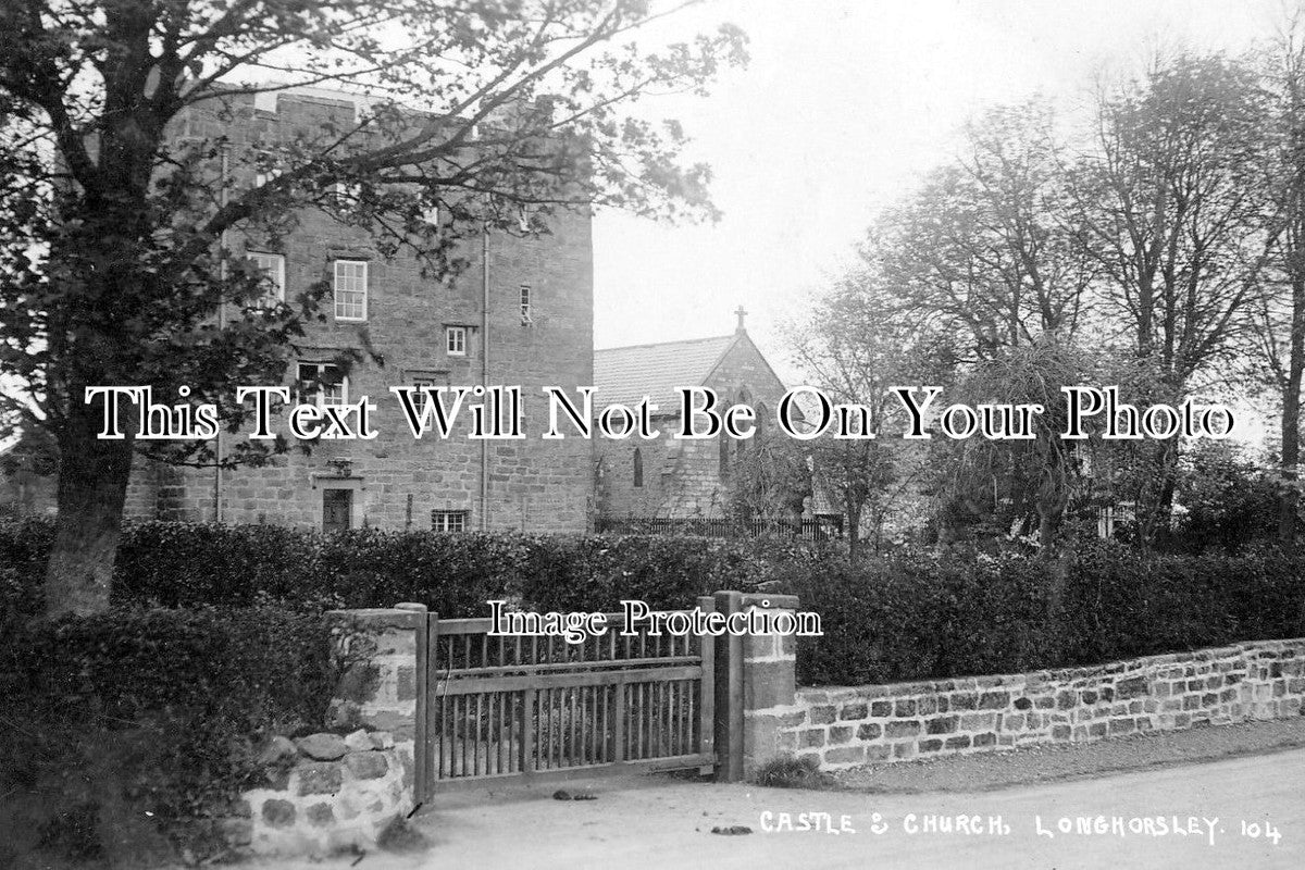 NO 432 - Castle & Church, Longhorsley, Northumberland c1920