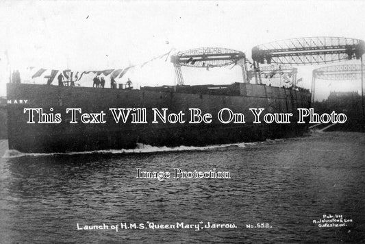 NO 473 - Launch Of HMS Queen Mary, Jarrow, Newcastle On Tyne, Northumberland