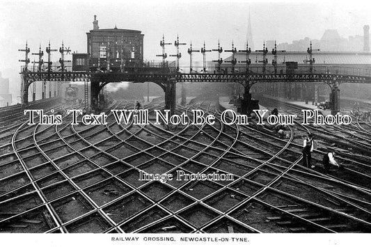 NO 55 - Railway Crossing, Newcastle On Upon Tyne, Northumberland c1911