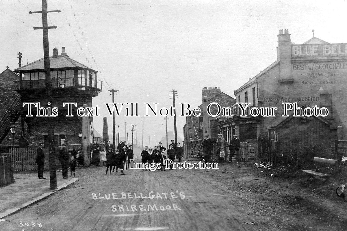 NO 555 - Signal Box Level Crossing, Shiremoor, Northumberland c1915