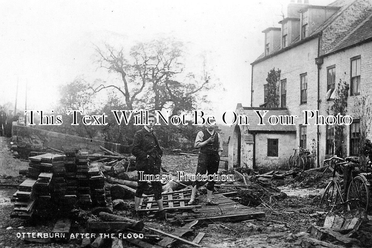 NO 580 - Otterburn Village After The Flood, Northumberland