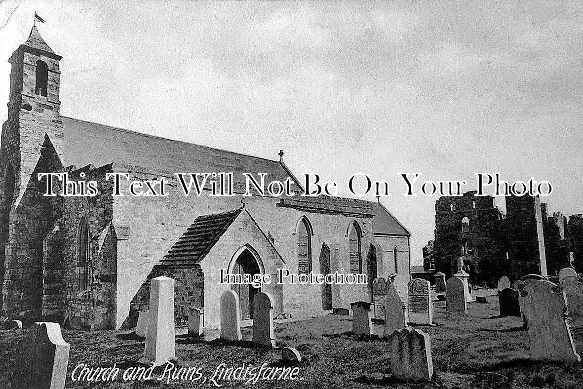 NO 6 - Lindisfarne, Church & Ruins, Northumberland c1907