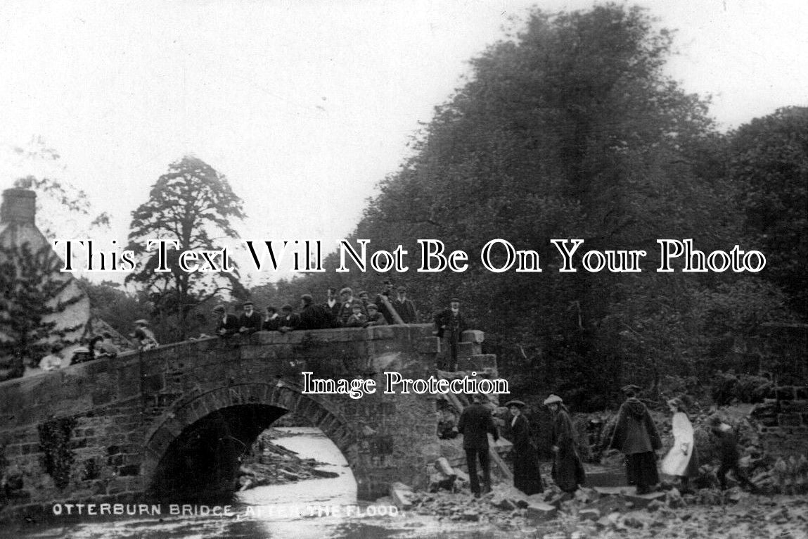 NO 633 - Otterburn Bridge After The Flood, Northumberland