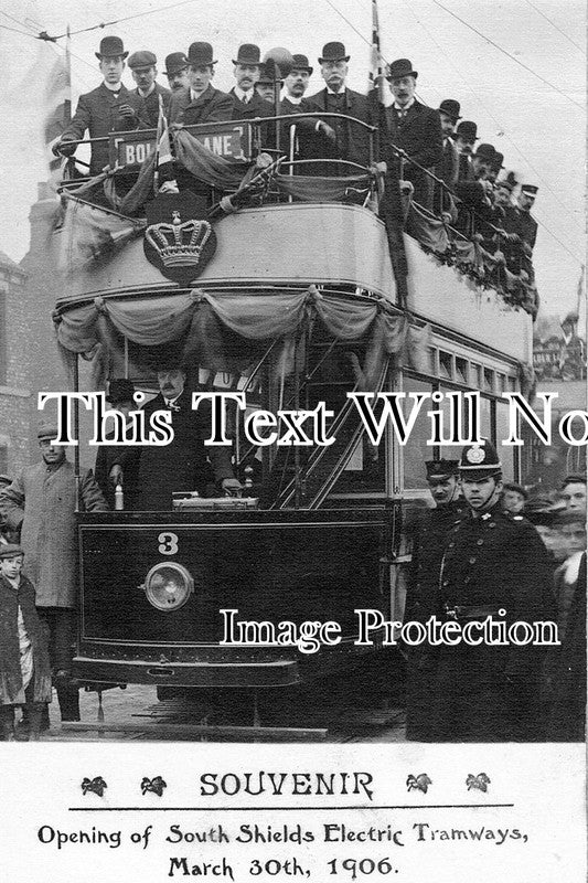 NO 665 - Opening Of South Shields Electric Tramways, Northumberland 30.03.1906