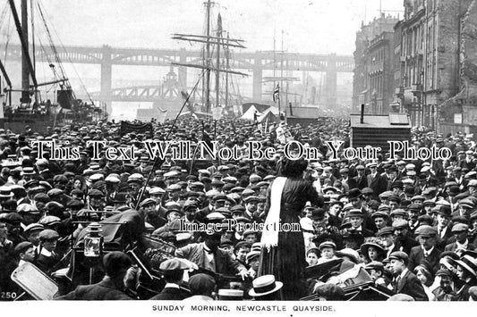 NO 706 - Suffragette Speaker, Newcastle Quayside, Northumberland
