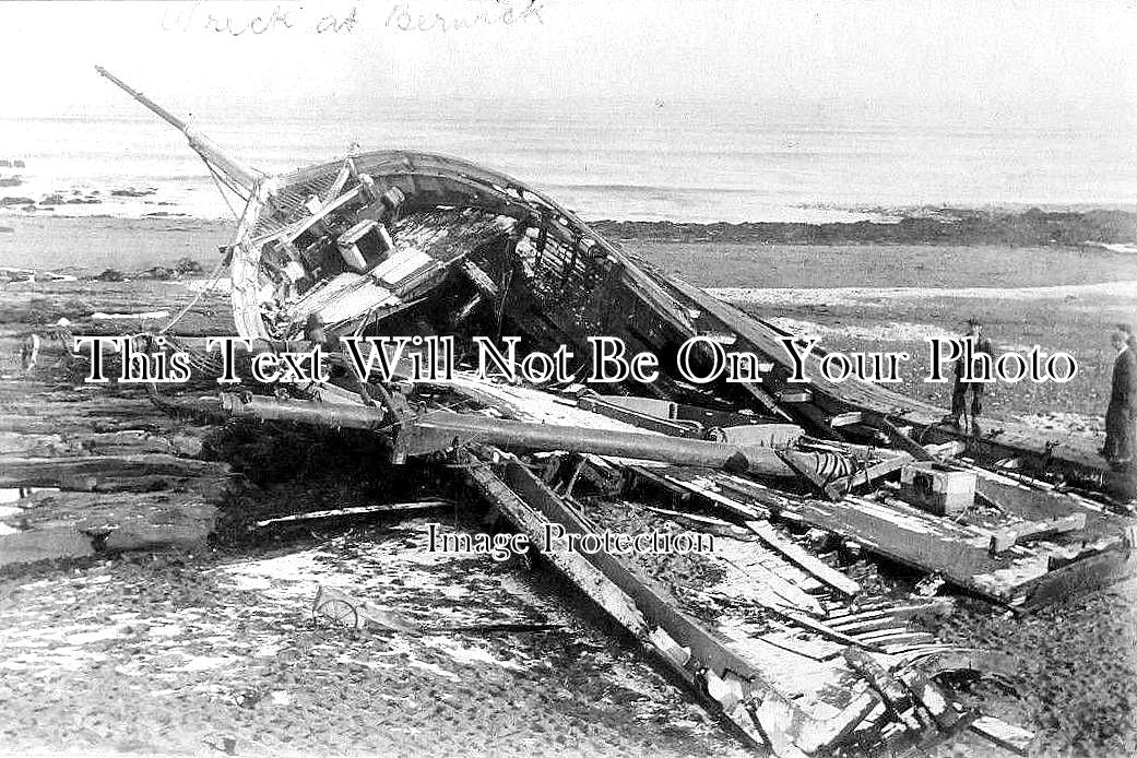 NO 712 - Shipwreck At Berwick, Northumberland