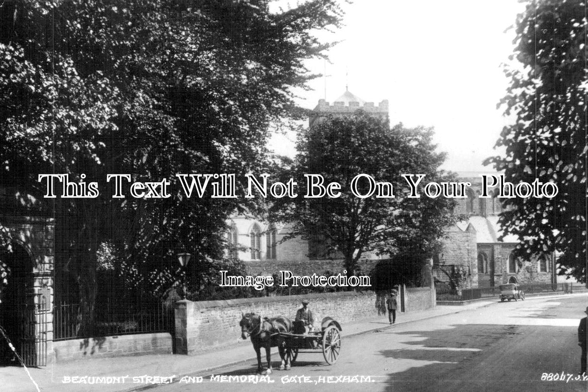 NO 771 - Beaumont Street & Memorial Gate, Hexham, Northumberland