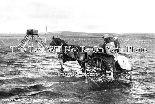 NO 801 - Crossing The Causeway To Lindisfarne, Holy Island, Northumberland