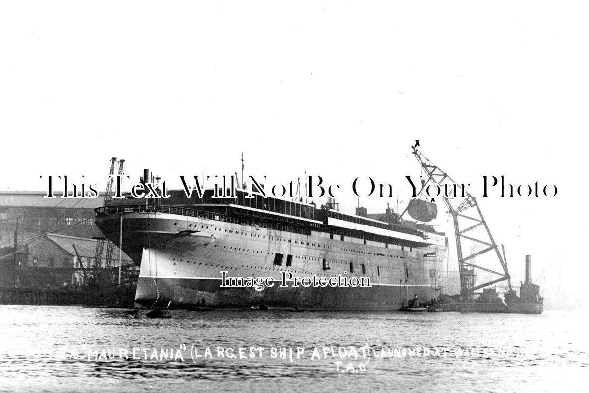 NO 805 - RMS Mauretania Fitting Out, Wallsend, Northumberland c1906