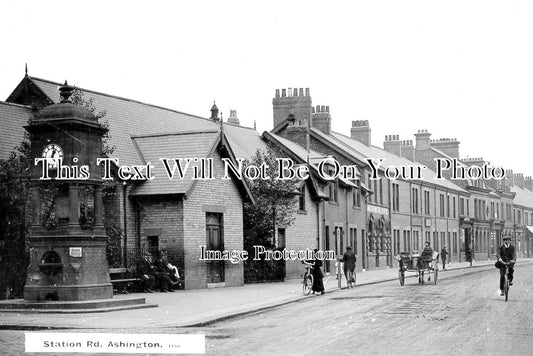 NO 829 - Station Road, Ashington, Northumberland c1922