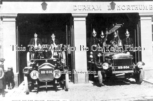 NO 835 - Rescue & Fire Brigade, Ashington, Morpeth, Northumberland c1914