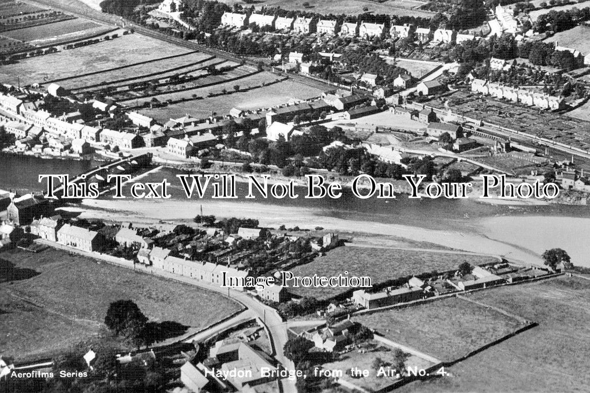 NO 854 - Haydon Bridge From The Air, Northumberland