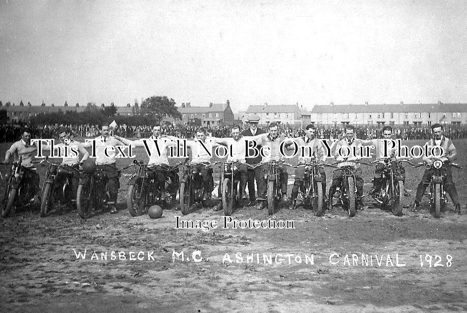 NO 863 - Wansbeck Motor Cycle Football, Ashington Carnival, Northumberland 1928