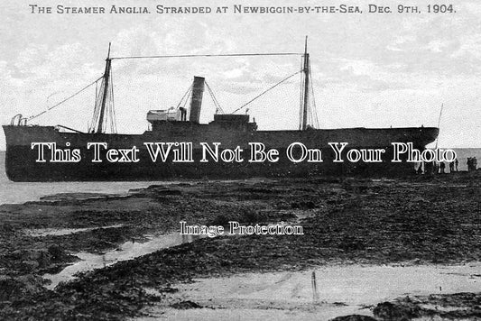 NO 89 - S S Anglia Ship, Newbiggin By The Sea, Northumberland 1904