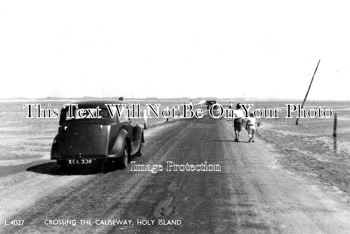 NO 965 - Crossing The Causeway, Holy Island, Northumberland