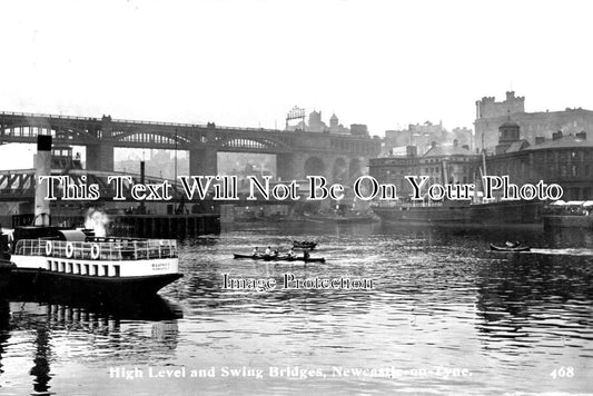 NO 967 - High Level & Swing Bridges, Newcastle Upon Tyne, Northumberland