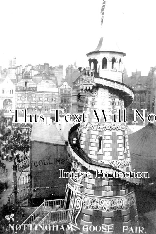 NT 1016 - Nottingham Goose Fair Helter Skelter, Nottinghamshire c1910