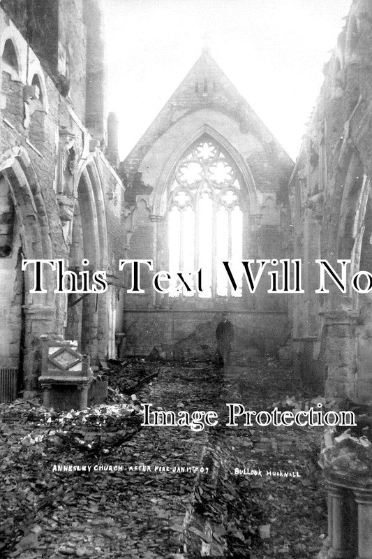 NT 1149 - Annesley Church After The Fire, Nottinghamshire