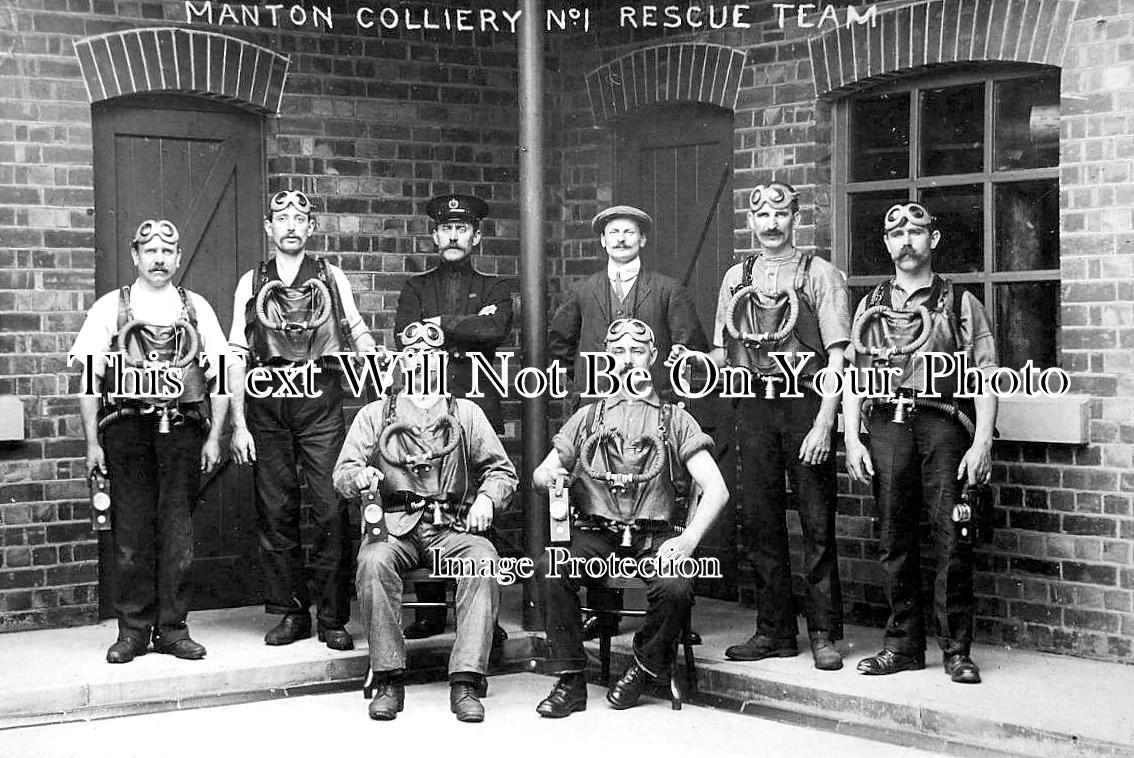 NT 1227 - Manton Colliery No1 Rescue Team, Nottinghamshire c1910