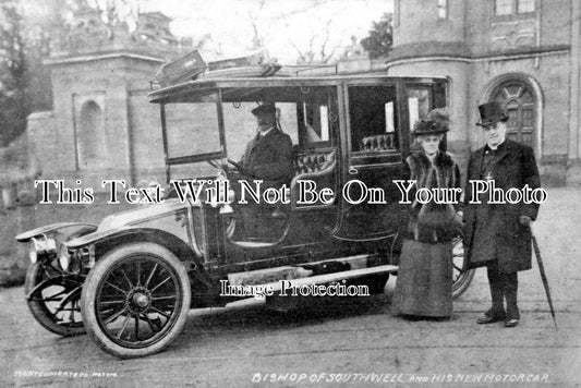 NT 1303 - Bishop Of Southwell & Motor Car, Nottinghamshire c1916