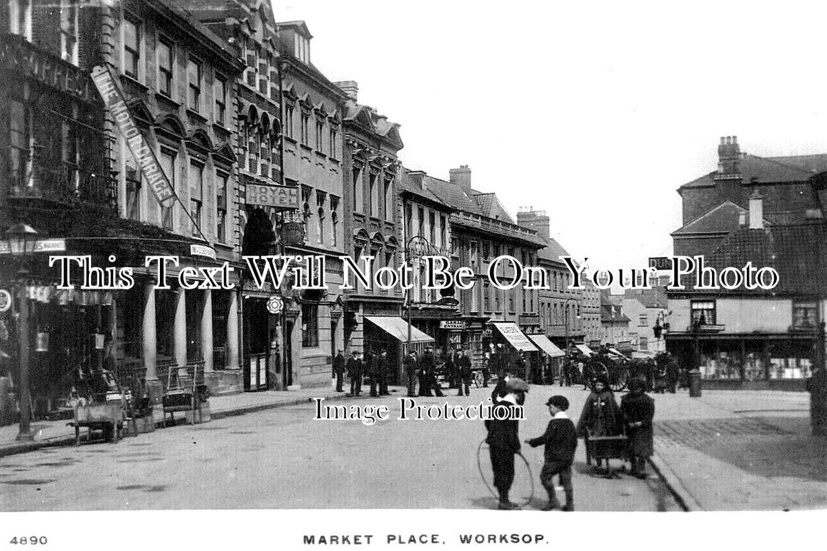 NT 1326 - Market Place, Worksop, Nottingham, Nottinghamshire c1917