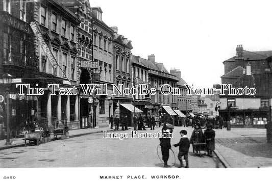 NT 1326 - Market Place, Worksop, Nottingham, Nottinghamshire c1917
