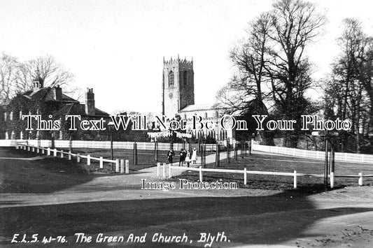 NT 1373 - The Green & Church, Blyth, Nottinghamshire