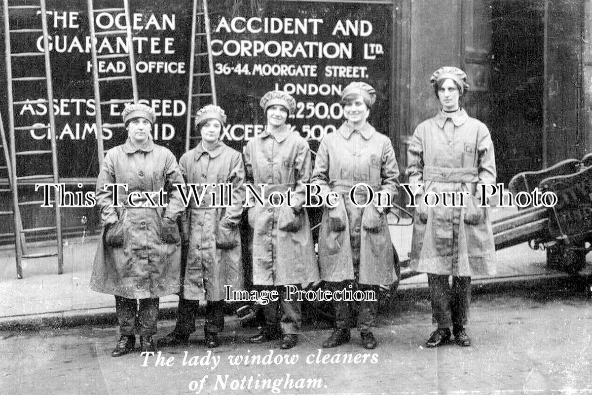 NT 1380 - Lady Window Cleaners, Nottingham, Nottinghamshire WW1