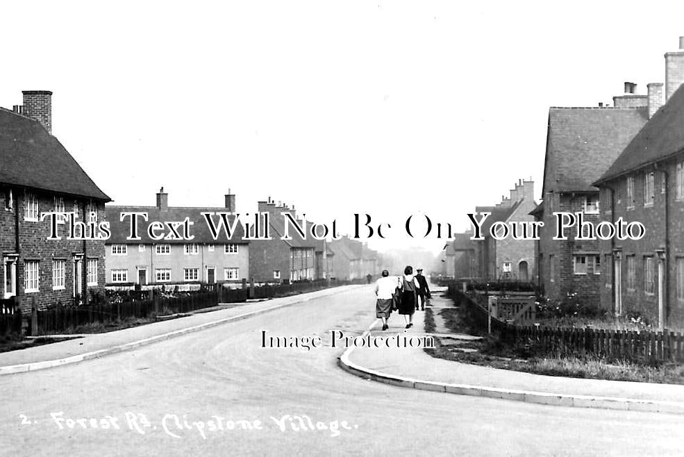 NT 1448 - Forest Road, Clipstone Village, Nottinghamshire c1928