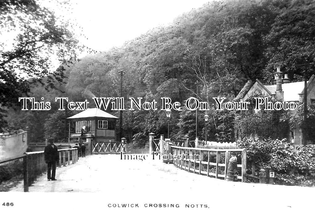 NT 1467 - Colwick Crossing & Railway Station, Nottinghamshire c1911