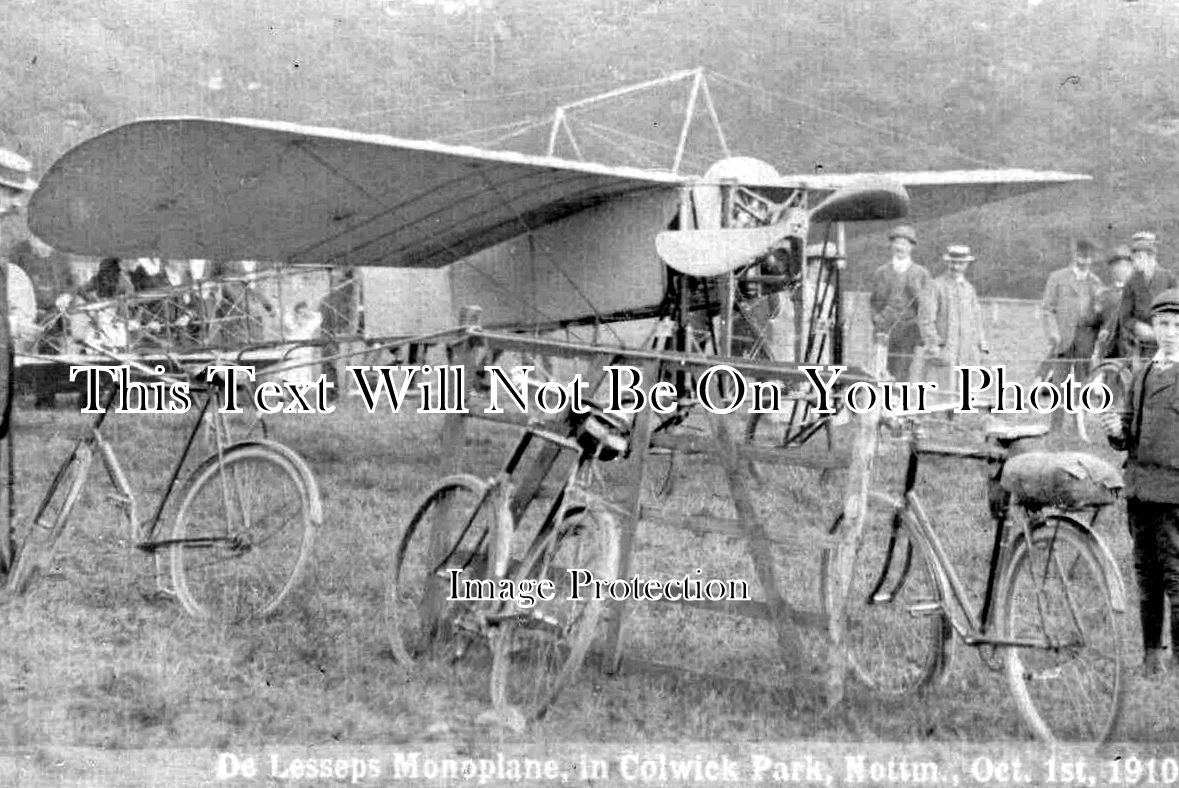 NT 1496 - De Lesseps Monoplane, Colwick Park, Nottingham c1910