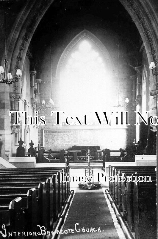 NT 1516 - Interior Of Bramcote Parish Church, Nottinghamshire c1907