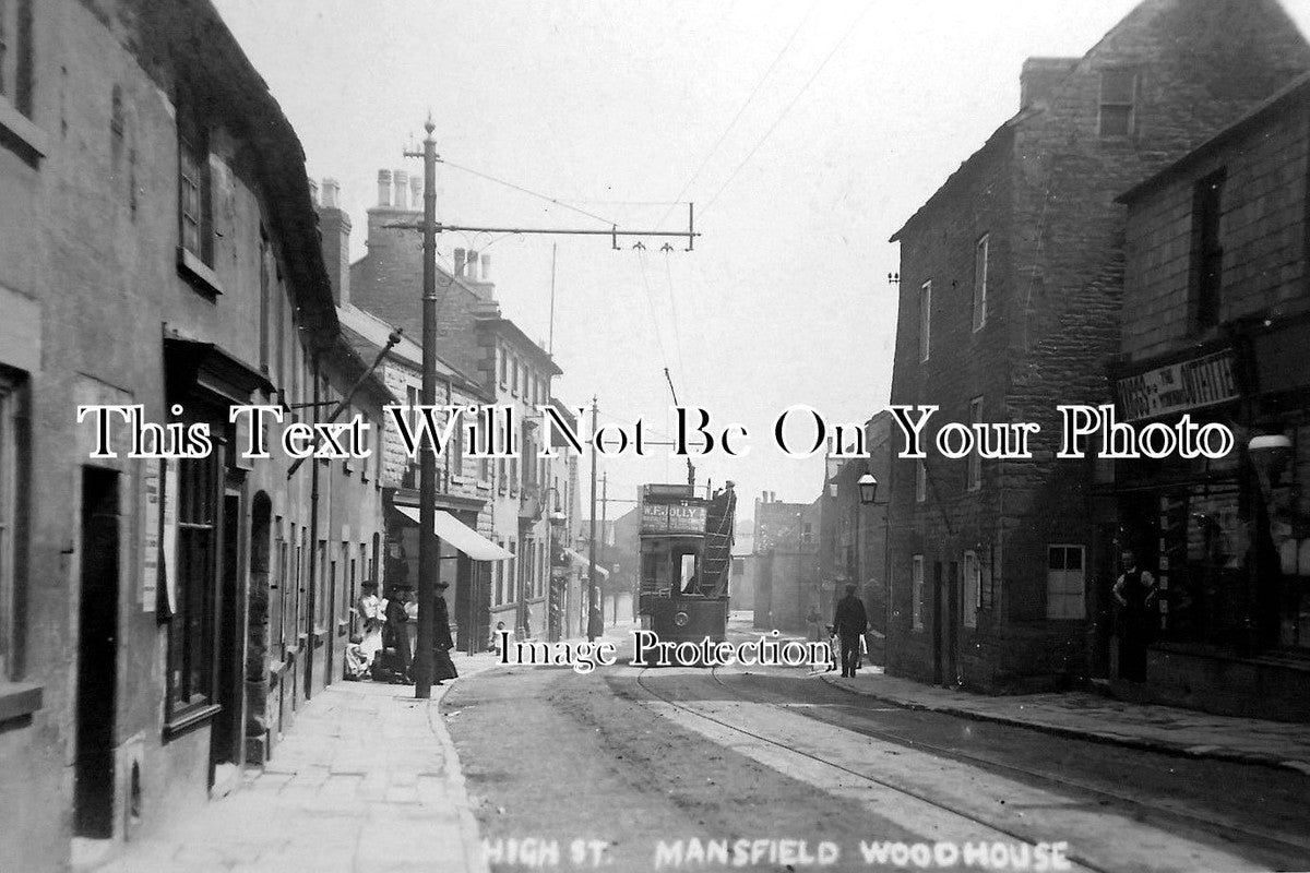 NT 161 - High Street, Mansfield Woodhouse, Nottinghamshire c1908