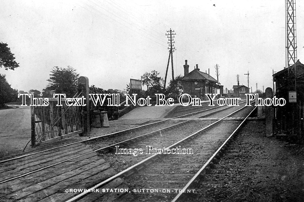 NT 163 - Crowbank Railway Station, Sutton On Trent, Nottinghamshire c1912