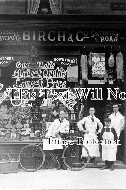 NT 168 - Grocers Shop Front, Sneinton Road, Nottingham, Nottinghamshire c1912